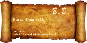 Buna Dominik névjegykártya